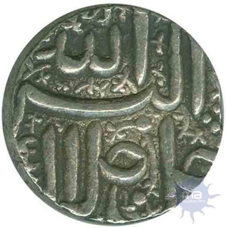 Silver Rupee Coin of Akbar of Ahmadabad Mint.