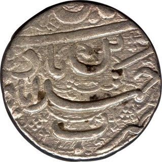 Silver Rupee Coin of Jahangir of Ahmadabad Mint.