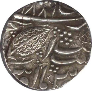 Silver Rupee Coin of Unidentified Sikh Mint E of Sikh Empire.