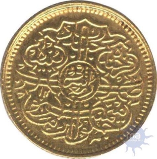 Gold Quarter Ashrafi Coin of Mir Usman Ali Khan of Hyderabad (Farkhanda Bunyad).