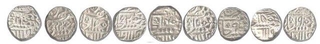 Silver Rupees (9) Coin of Jhalawar.