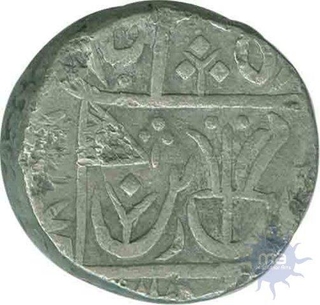 Silver Rupee Coin of Saugor Mint.