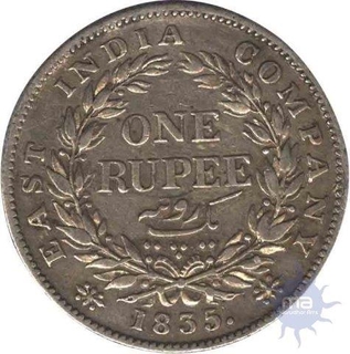 Silver One Rupee Coin of King William IIII of Calcutta Mint of 1835.