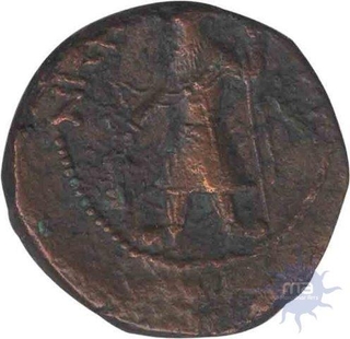 Copper Tetradrachma Coin of Kanishka I of Kushan Dynasty.