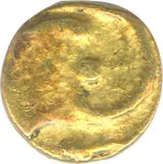 Gold Fanam Coin of Kadambas of Hangal.