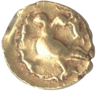 Gold Half Pagoda Coin of Achyutharaya of Vijayanagara Empire.