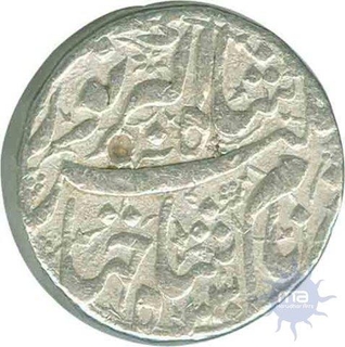 Silver Rupee Coin of Jahangir of Lahore Mint.