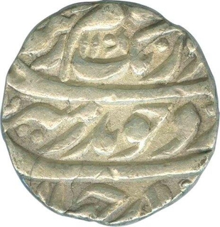 Silver Rupee Coin of Aurangzeb of Lahore Mint.