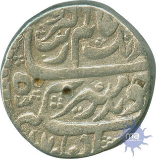 Silver Rupee Coin of Aurangzeb of Surat Mint.