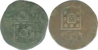 Copper Tanga and Half Tanga  Coins of Goa of Miguel of India Portuguese.