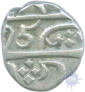 Silver One Fifth Rupee Coin of Tellicherry  Malbar coast of Bombay Presidency.