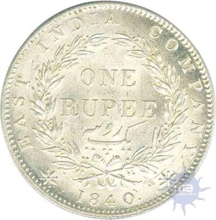 Silver  One Rupee Coin of Victoria Queen of 1840.