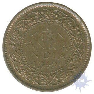 Bronze One Twelfth  Anna Coin of King George VI of  Bombay Mint of  1942.