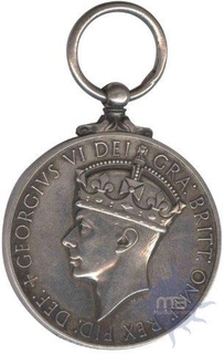 Silver Imperial Service medal for Faithful Service of King George VI of 1938.