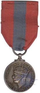 Silver FAITHFUL SERVICE Medal of King George VI of 1938.