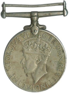 Silver War Medal of King George IV of the year 1939.