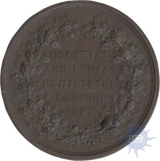 Copper Medal of Colonial and Indian Exhibition of UK of 1886.