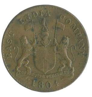 Copper Two  KEPINGS Coin of  East India Company of Sumatra.