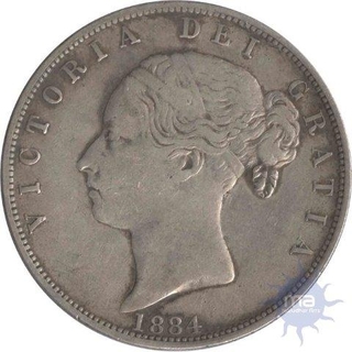 Silver Crown Coin of Victoria  of 1884.