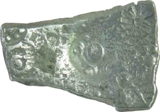 Silver Double Karshapana Punch Marked Coin of Vajji Janapada.