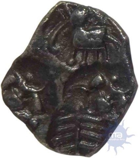 Silver Half Karshapana Punch marked Coin of Ashmaka Janapada.