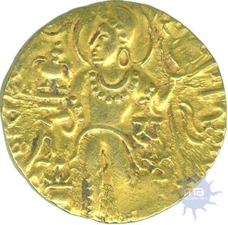 Gold Dinara Coin of Samudragupta of Gupta Dynasty.