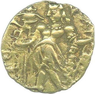 Gold Dinar Coin of Gupta Dynasty of Chandragupta II.