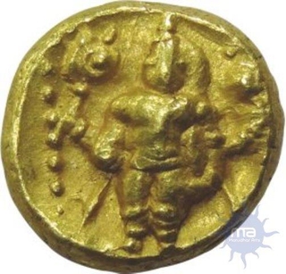 Gold Pagoda Coin of Venkatapathiraya III of Vijayanagara Empire.