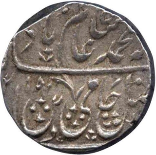 Silver Rupee of Shah Alam II of Saharanpur Mint.