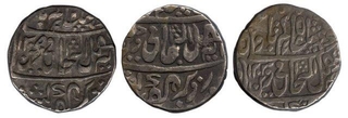 Silver Rupee (3) Coin of Shah Alam II of Gwalior.