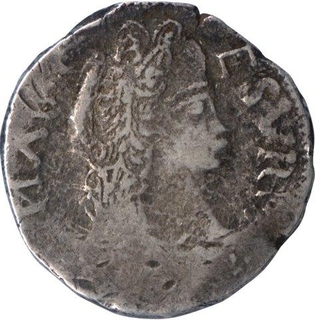 Silver Half Rupee of John V of  Pardao of Goa