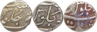 Silver Half Rupee (3) of Mumbai Mint of Bombay Presidency.