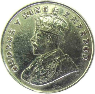 Eight Annas of King George V of Bombay Mint of 1919.