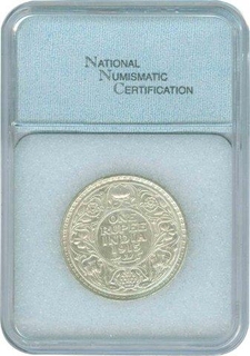 Silver Rupee Coin of King George V of Calcutta Mint of 1915.