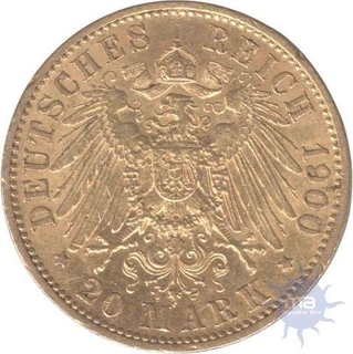 Gold Twenty Mark of Germany of 1900.