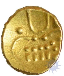 Gold Fanam Coin of  Zamorins.