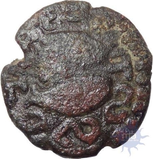 Copper Coin of Madurai later issue of Pandyas.