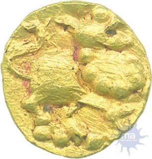 Unattributed Gold Fanam  Coin of Hoysala Kingdom.