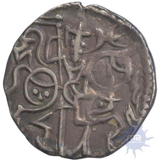 Billon coin of Samanta Deva of Hindu Shahi Kings of Kabul and Ghandara.