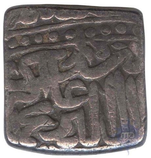 Unlisted Silver square Rupee Coin of Akbar jalaluddin muhammad  of Agra Mint.