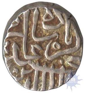 Silver Half  Rupee Coin of Jalal ud din Muhammad Akbar of  Mulher.