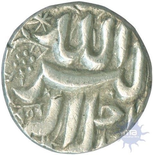 Extremely Rare Silver Rupee Coin  of Jalal Ud Din Muhammad Akbar of  Berar Mint.