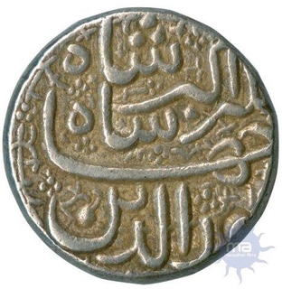 Silver Rupee Coin of Nur ud din Muhammad Jahangir of Ahmadabad Mint.