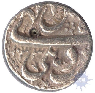 Silver Rupee Coin of Nur ud din Muhammad Jahangir of  Delhi Mint.