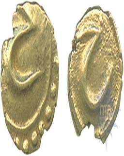 Gold Fanam Coin of Tipu Sultan  of Farrukhi Mint of Mysore Kingdom.