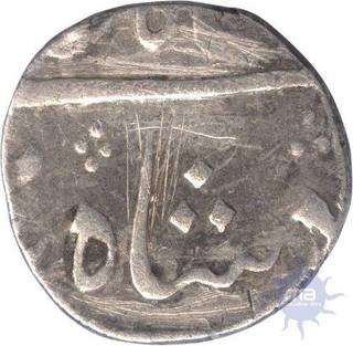 Silver Half Rupee of India french in name of shah alam II 