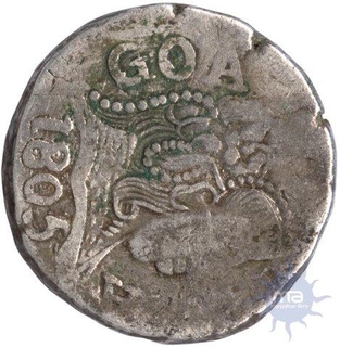 Silver Rupee  Coin of Maria I of  Goa  of Portuguese India.