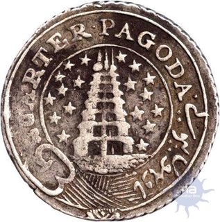 Silver Quarter Pagoda Coin of Madras Presidency.