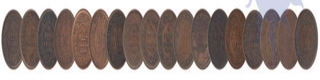 Copper Half  Pice  Coins of Victoria Empress.