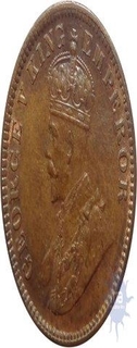 Bronze Quarter  Anna Coin of King George V of  Calcutta Mint of  1911.